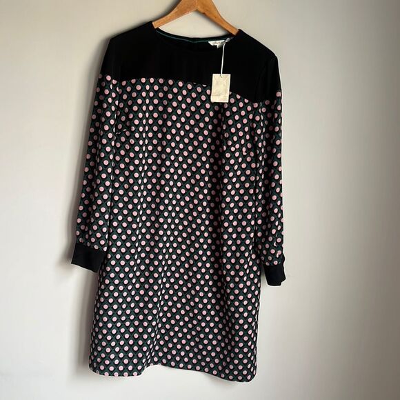 NEW Boden Ursula Geometric Polka Dot Shift Dress - Picture 2 of 10